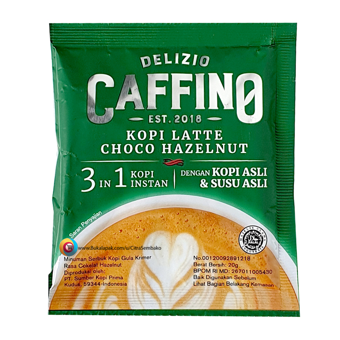  Caffino  Latte  Choco Hazelnut 20gr x 10 Bks AGEN SEMBAKO 