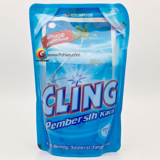 Cling Pembersih Kaca Ocean Fresh Pouch 425 ml